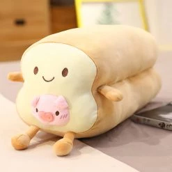Juwas ACCESSORIES Kawaii Tasty Loaf Bread Long Plush Pillows