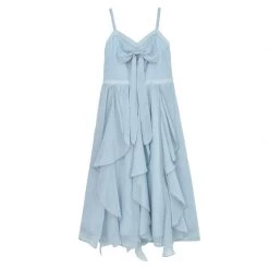 Juwas NEW ARRIVAL Pastel Blue Summer Ruffle Top Dress