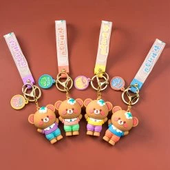 Juwas Japanese Bear Wristlet Keychain NEW ARRIVAL