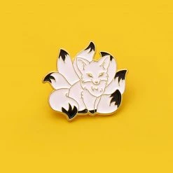 Juwas Cheeky Nine-Tailed Fox Embossed Pin