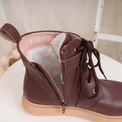 Juwas Cute Side Ribbon Bow Chunky Martin Boots NEW ARRIVAL