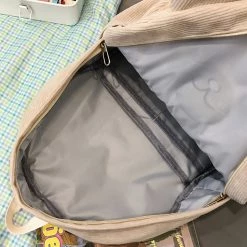 Juwas Corduroy Cute Bear Backpack