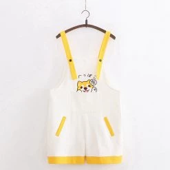 Juwas Japanese Shiba Inu Overalls And Cat T-Shirt