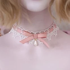 Juwas Kawaii Teardrop Pearl Choker Necklace