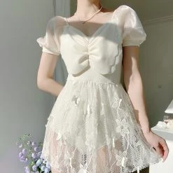 Juwas Simple French Lace Cut Onesie Swimsuit NEW ARRIVAL