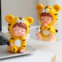Juwas Cute Tiger Suit Baby Mini Figurine