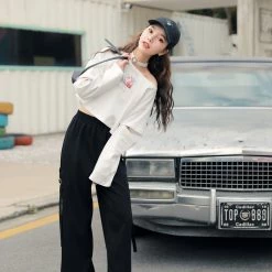 Juwas NEW ARRIVAL Heart Buckle High Waisted Wide Leg Pants 11 Juwas NEW ARRIVAL Heart Buckle High Waisted Wide Leg Pants