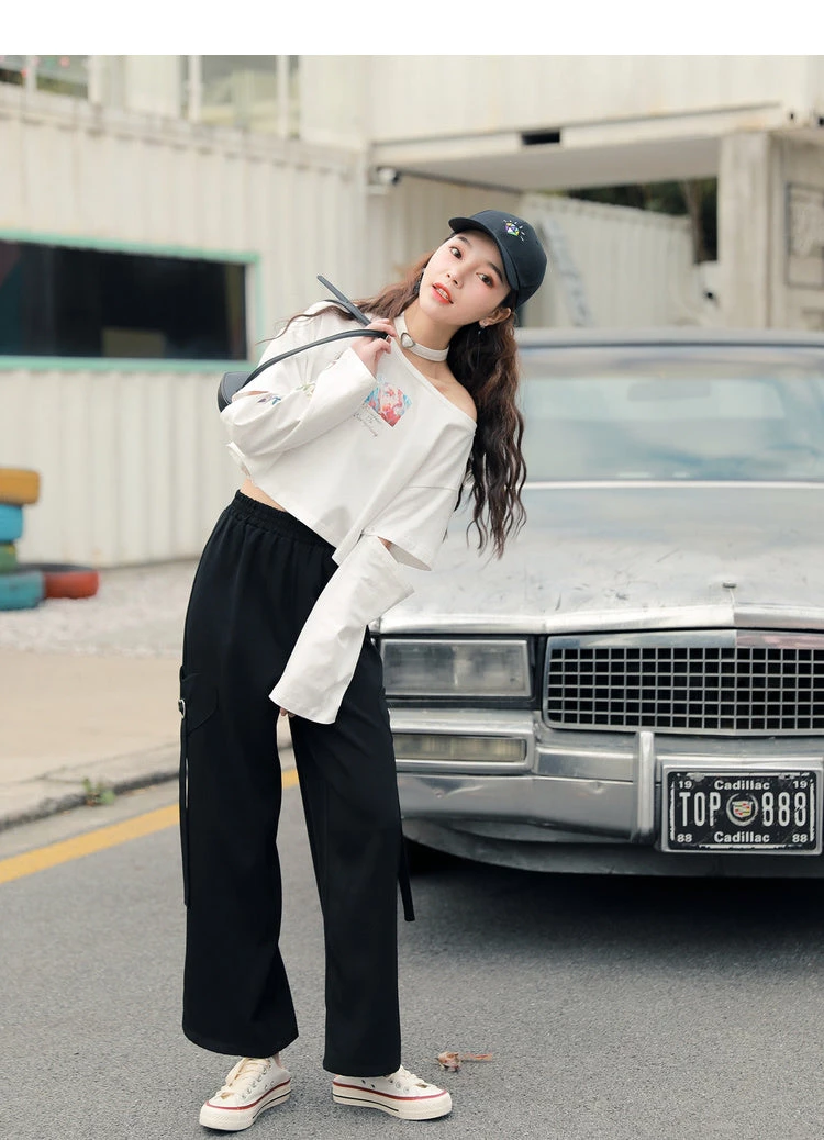 Juwas NEW ARRIVAL Heart Buckle High Waisted Wide Leg Pants 6 Juwas NEW ARRIVAL Heart Buckle High Waisted Wide Leg Pants