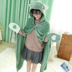 Juwas NEW ARRIVAL Kawaii Green Avocado Hoodie Blanket
