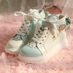 Juwas Lolita Irregular Two-Tone High Cut Sneakers NEW ARRIVAL