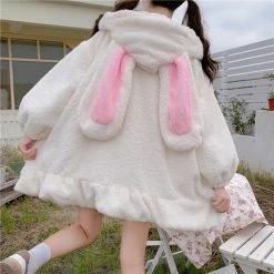Juwas NEW ARRIVAL Cute Bunny Ear Hooded Coat