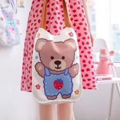Juwas NEW ARRIVAL Bunny And Bear Print Tote Bag