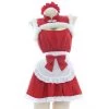Juwas CLOTHING Cheongsam Red Maid Cosplay Outfit