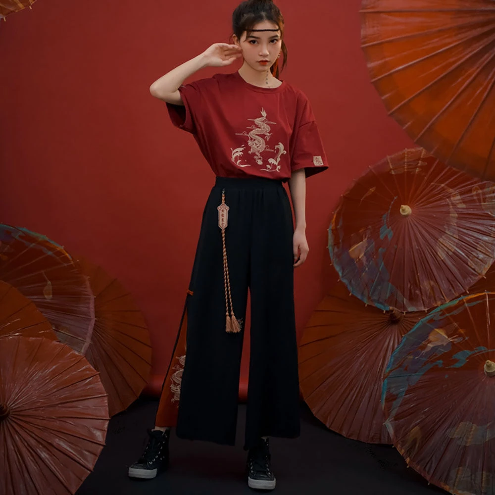 Juwas Chinese Dragon Black Square Pants NEW ARRIVAL 3 Juwas Chinese Dragon Black Square Pants NEW ARRIVAL