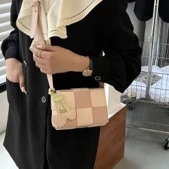 Juwas Color Block Knit Crossbody Bag NEW ARRIVAL