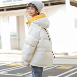 Juwas CLOTHING Simple Basic Creme Yellow Winter Jacket