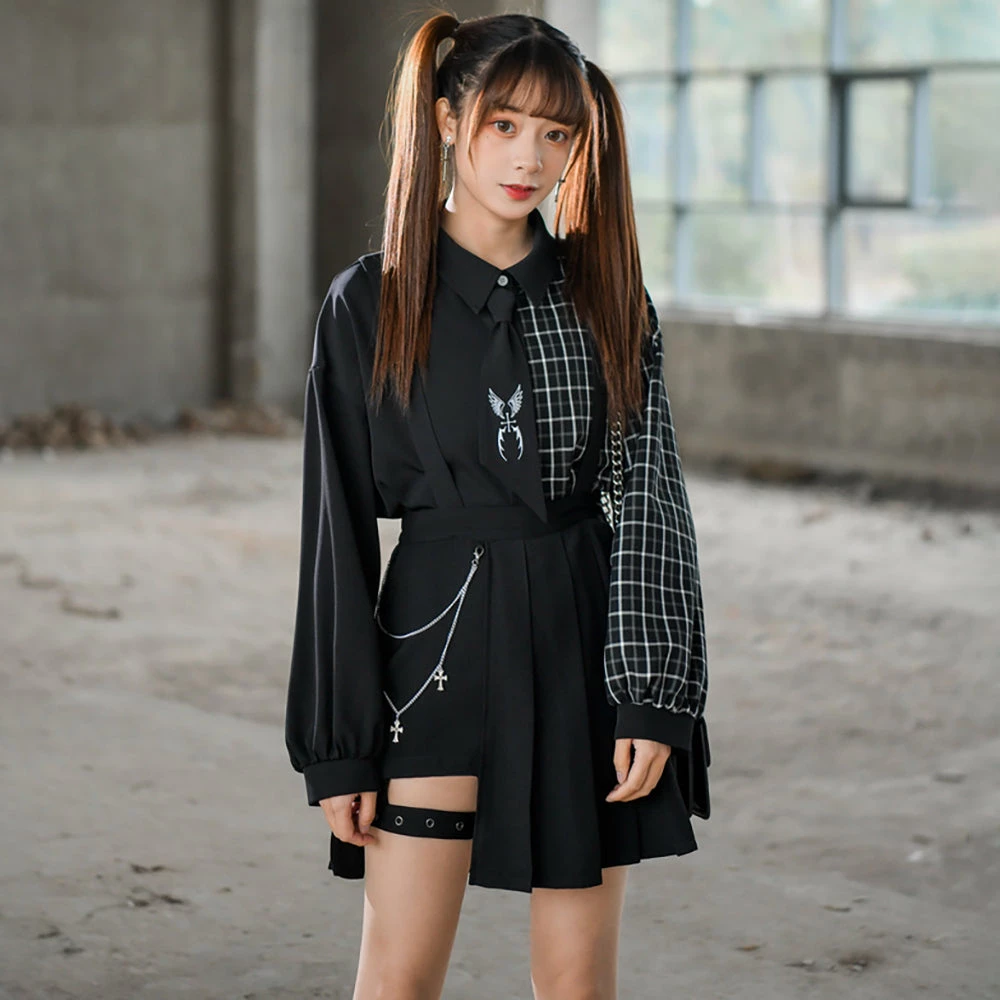 Juwas Gothic Cross Chain Leg Strap Suspender Skirt NEW ARRIVAL 5 Juwas Gothic Cross Chain Leg Strap Suspender Skirt NEW ARRIVAL