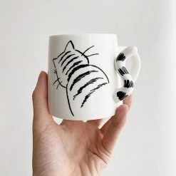 Juwas Cat Print Ceramic Mug