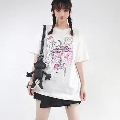 Juwas Funny Rabbit Graphics Print Cotton T-shirt NEW ARRIVAL