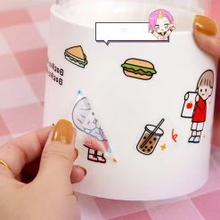 Juwas NEW ARRIVAL Kawaii Snack Girl Makeup Brush Holder- With Pearls