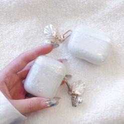 Juwas NEW ARRIVAL White Marble Airpods Silicone Protective Case