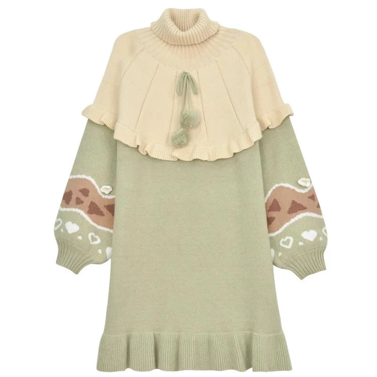 -Juwas Lolita Knitted Great Mock Neck Dress 5 -Juwas Lolita Knitted Great Mock Neck Dress