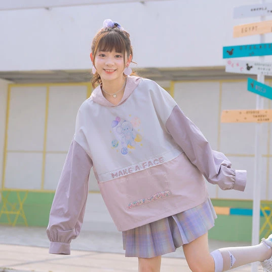 Juwas Kawaii “Make A Face” Lavender Hoodie NEW ARRIVAL 5 Juwas Kawaii “Make A Face” Lavender Hoodie NEW ARRIVAL