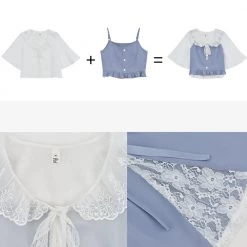 Juwas NEW ARRIVAL Summer Korean Top And Capri Square Pants Set