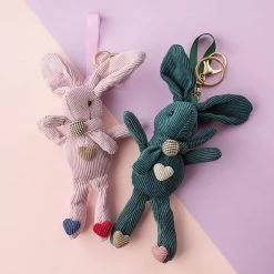 Juwas NEW ARRIVAL Bunny Hearts Mini Stuffed Keychain
