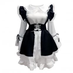 Juwas CLOTHING Lolita Maid Girl Ruffle Collar Mini Dress 15 Juwas CLOTHING Lolita Maid Girl Ruffle Collar Mini Dress
