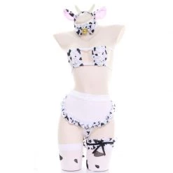 Juwas Intimate Cow Print Night Lingerie Set