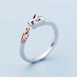 Juwas Fashion & Beauty Bunny Silver Open Ring