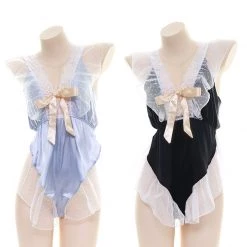 Juwas Sexy Satin Lace Onesie Nightwear Lingerie CLOTHING