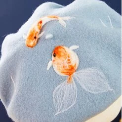 Juwas CLOTHING Goldfish Handmade Beret