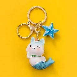 Juwas Cute Mermaid Starfish Keychain NEW ARRIVAL