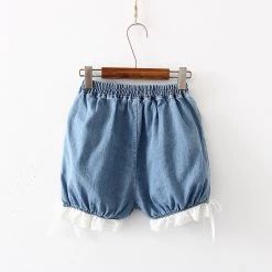 Juwas “Where Is The Cat?” Denim Bloomers Shorts