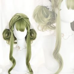 Juwas Fashion & Beauty Fruit Green Big Wave Long Curly Wig
