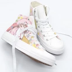 Juwas Anime Girl Pig Canvas High Cut Sneakers NEW ARRIVAL