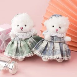 Juwas Cute Llama In Dress Plush Keychain