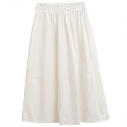 Juwas NEW ARRIVAL Pure Color Casual Cotton A-line Skirt