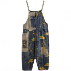 Juwas Vintage Animal Print Overalls NEW ARRIVAL