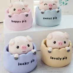 Juwas Lovely Mini Piggy Car Ornament