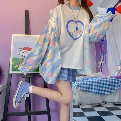 Juwas Lamp Stripe Printed Loose Shirt NEW ARRIVAL