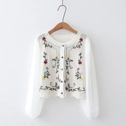 Juwas CLOTHING Vintage Style Floral Sweatshirt