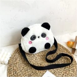 Juwas Cute Panda Plush Crossbody Bag