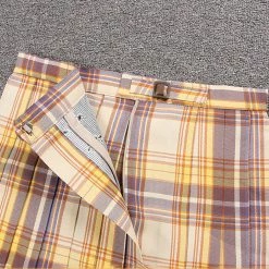 Juwas Japanese School Girl Yellow Plaid Mini Skirt
