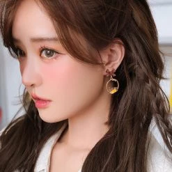 Juwas Cute Halloween Acorn Squirrel Dangle Earrings