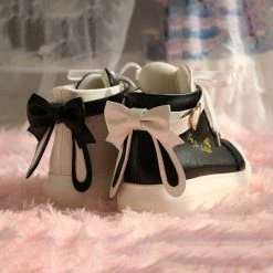 Juwas Lolita Irregular Two-Tone High Cut Sneakers NEW ARRIVAL