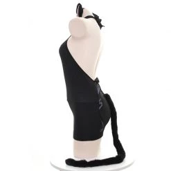 Juwas Sexy Bodycon Lucky Cat Onesie Dress CLOTHING