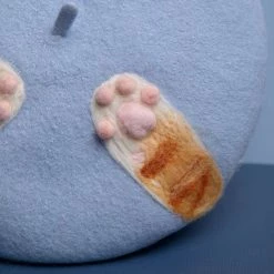 Juwas Kitty Paw Handmade Wool Beret